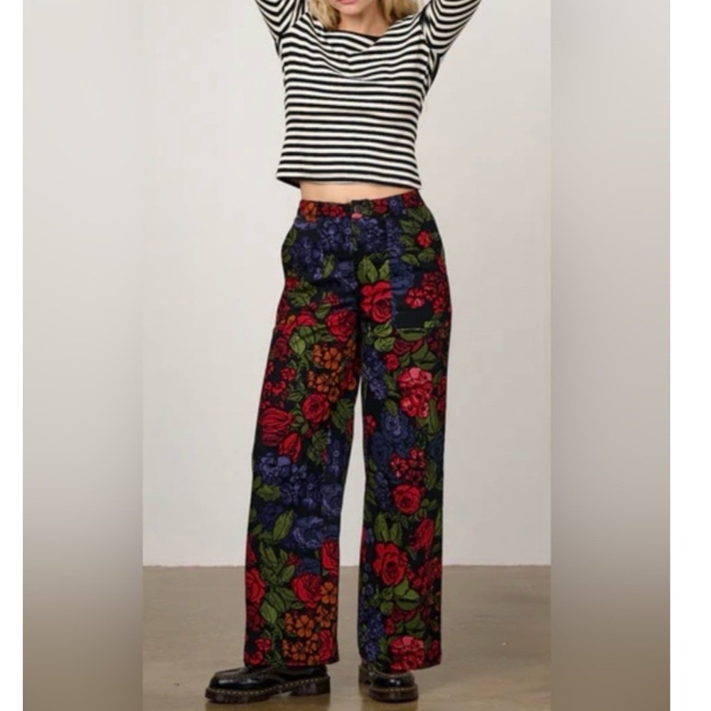 Lucy & Yak NWT Delores Trousers Maria Floral Organic Cotton Pants- W30/R